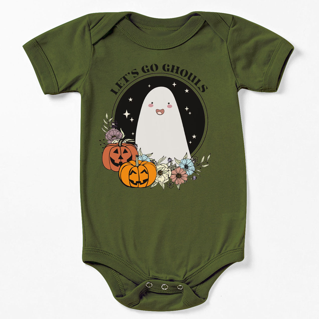 Let's Go Ghouls Halloween Baby Bodysuit