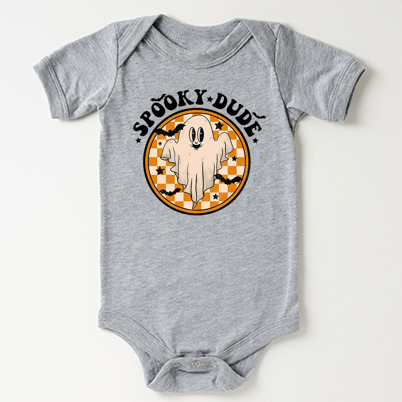 Retro Halloween Spooky Dude Fall Baby Bodysuit