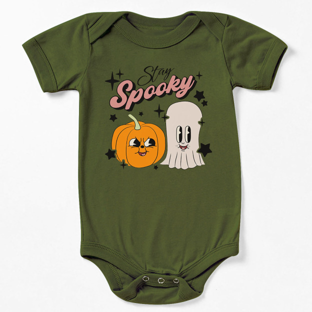 Stay Spooky Retro Natural  Baby Bodysuit