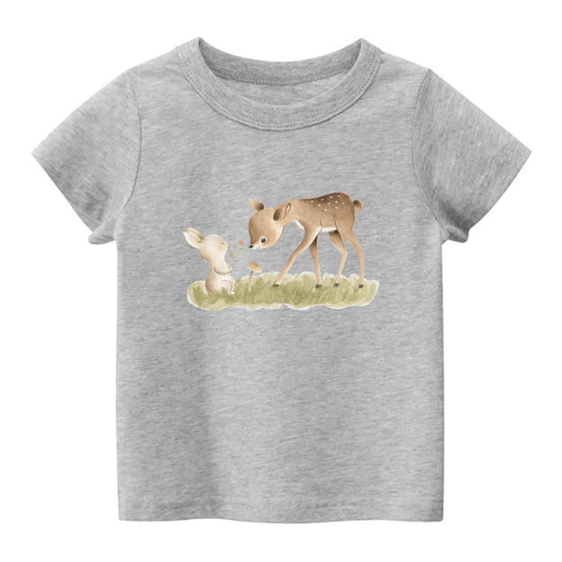 Friends Fawn & Rabbit Shirt For Kids