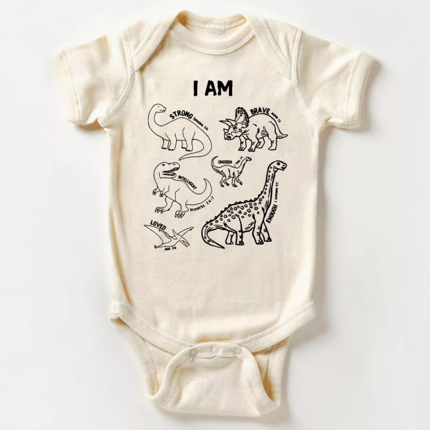 Dinosaurs Affirmation Words Bodysuit