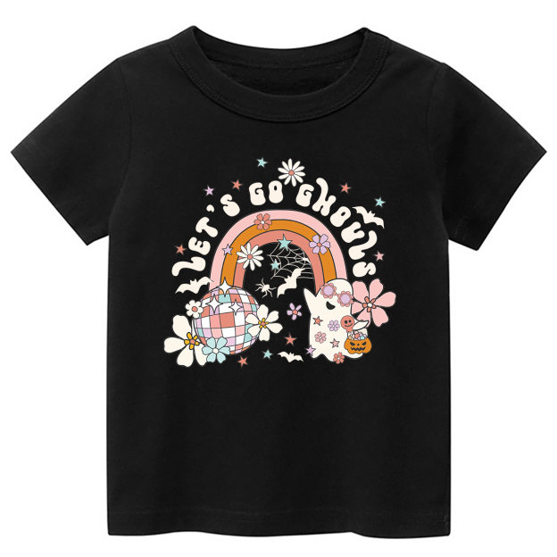 Let's Go Ghouls Retro Natural Toddler Shirt