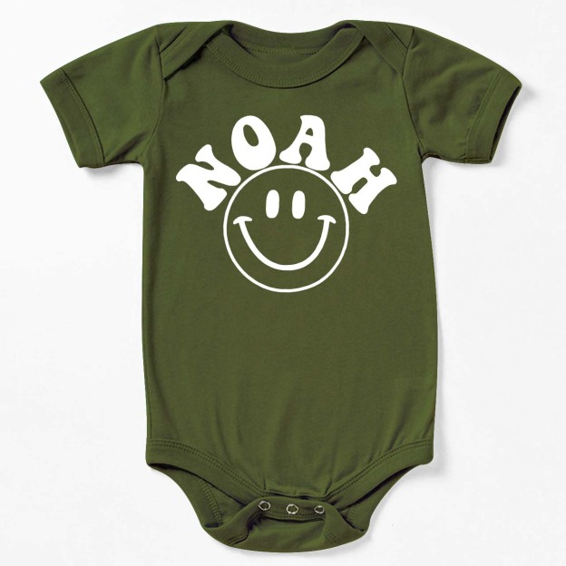 Custom Nickname Happy Bodysuit For Baby