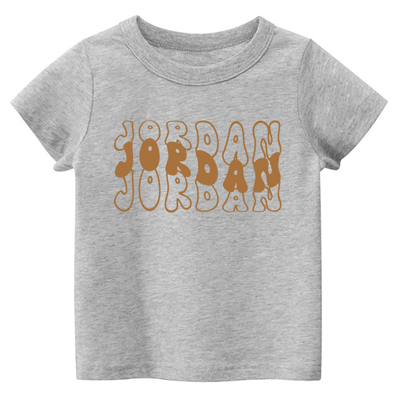 Custom Kids Shirt With Retro Wavy Name 