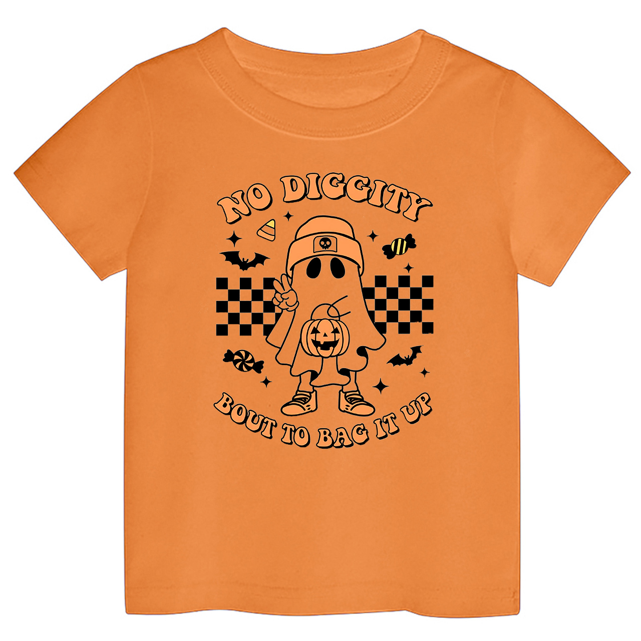 Halloween No Diggity Bout To Bag It Up Kids Shirt 