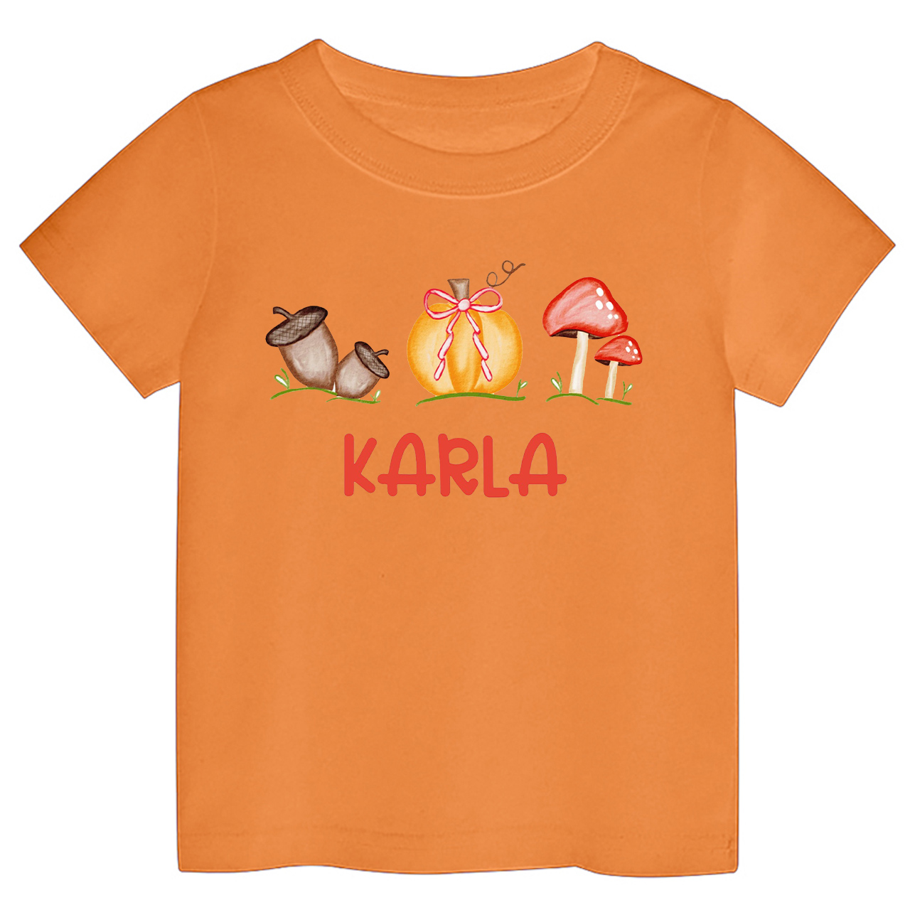 Personalized Fall Mushroom Kids Shirt 