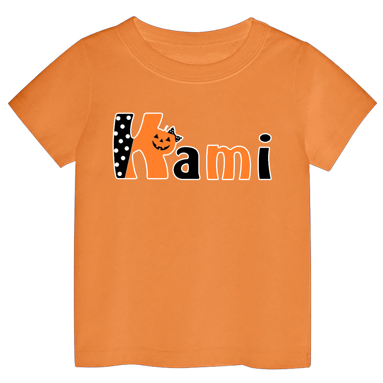 Personalized Halloween Pumpkin Letters Kids Shirt 
