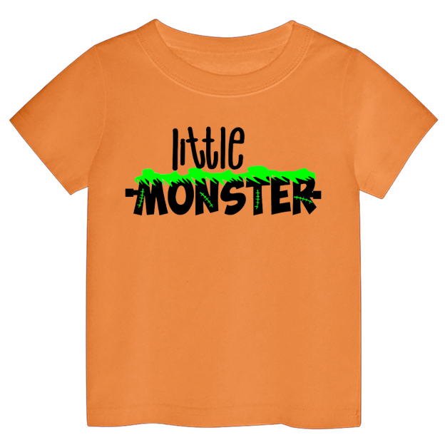 Halloween Little Monster With Green Scar Kids Shirt 