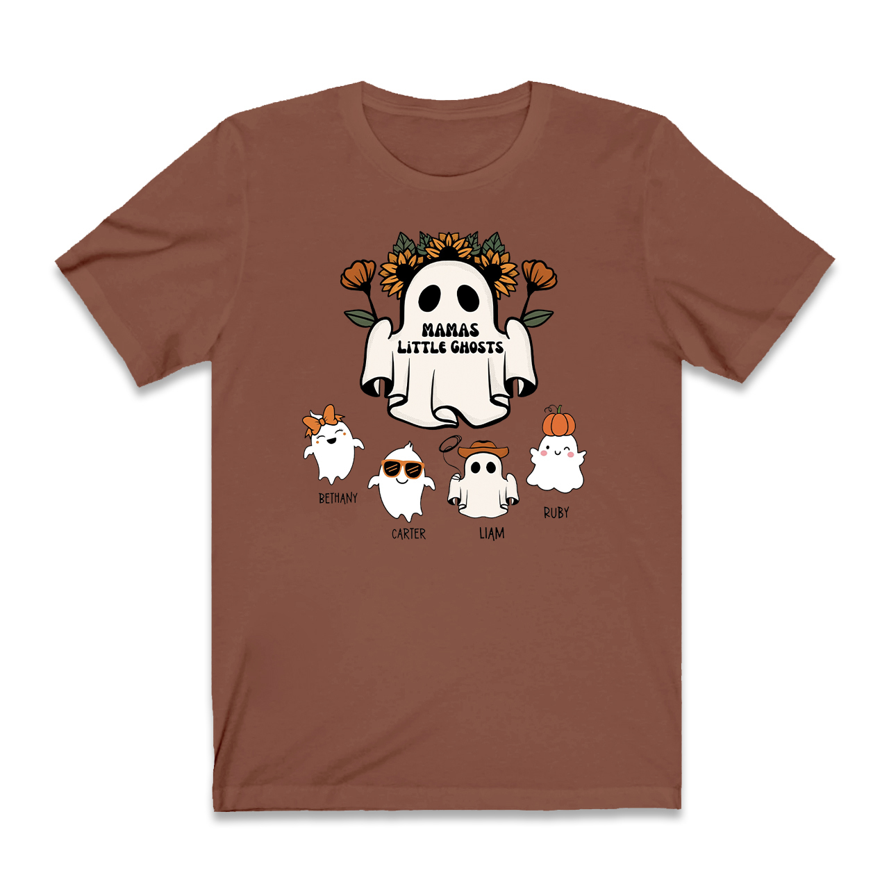 Personalized Cute Ghost Halloween Shirts For Mama