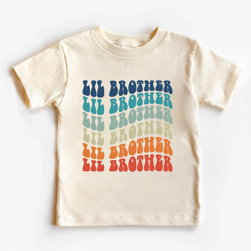 Retro Lil Brother Kids T-Shirt