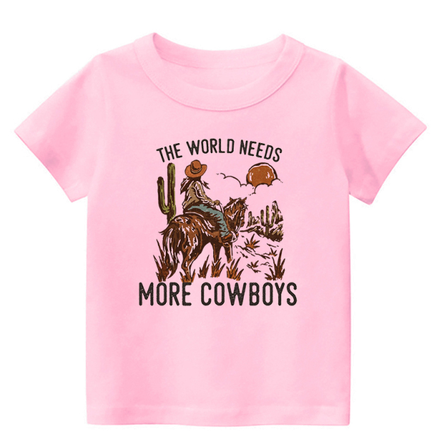 The World Needs More Cowboys Kids T-Shirt