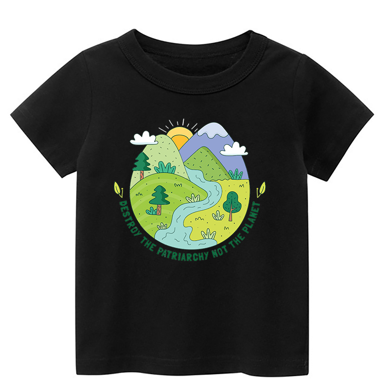 Destroy The Patriarchy Earth Day Kids T-Shirt