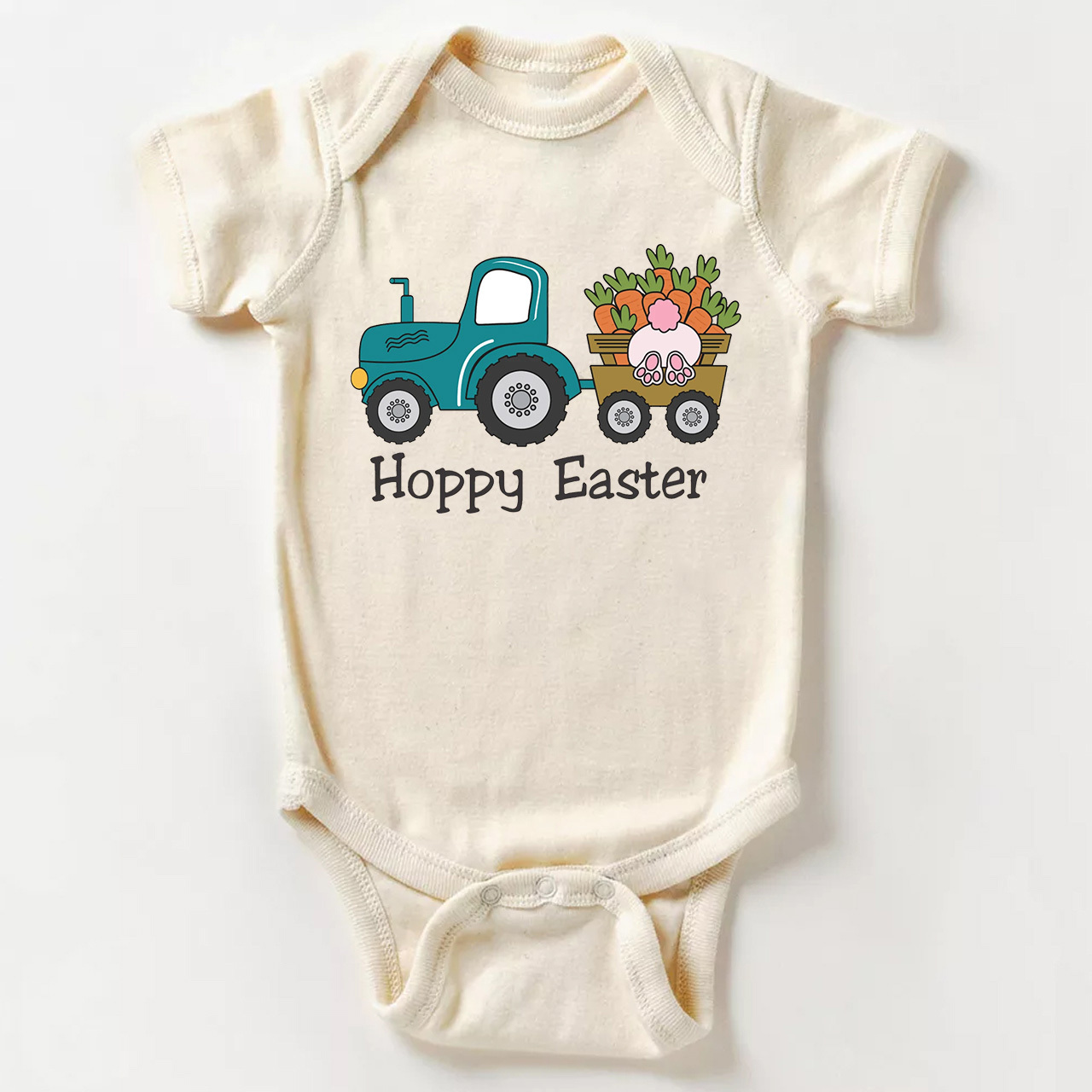 Truck With Carrot Rabbit Lover Easter Bodysuit For Baby