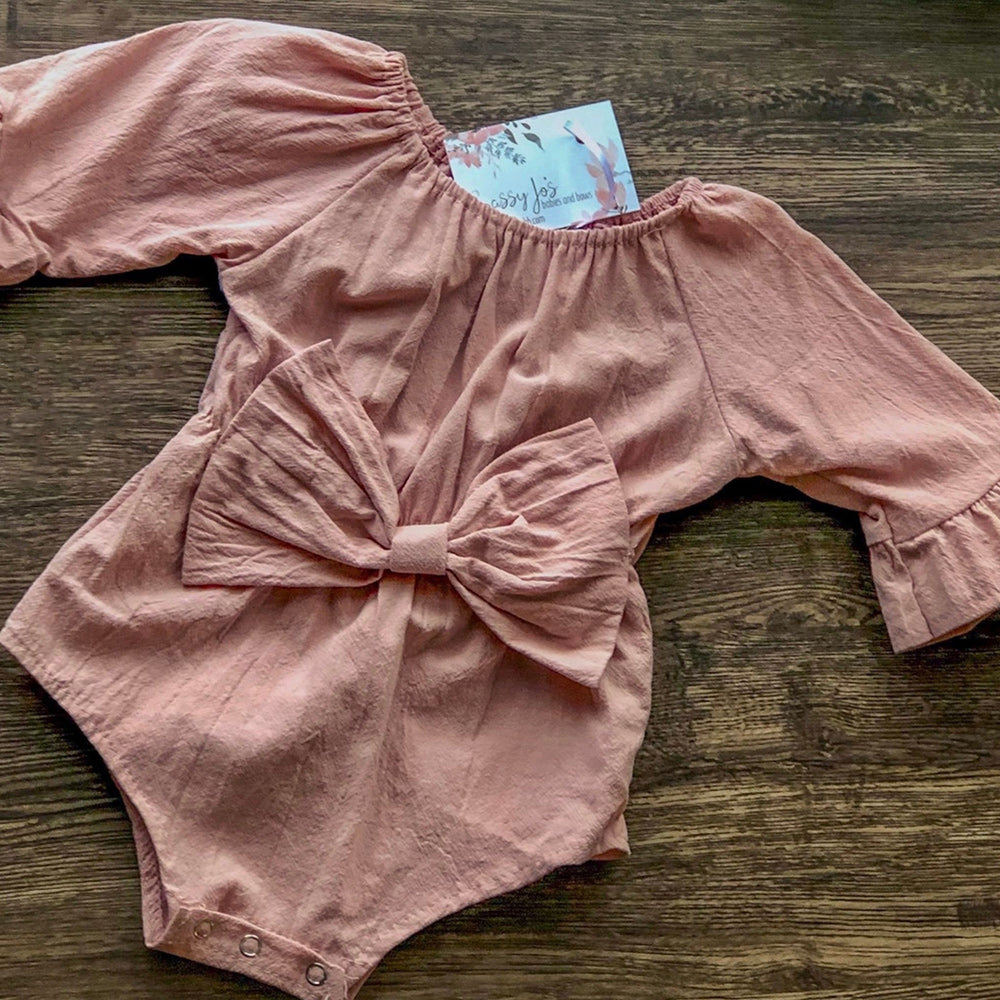3 Colors Baby Girl Bell Sleeve Romper