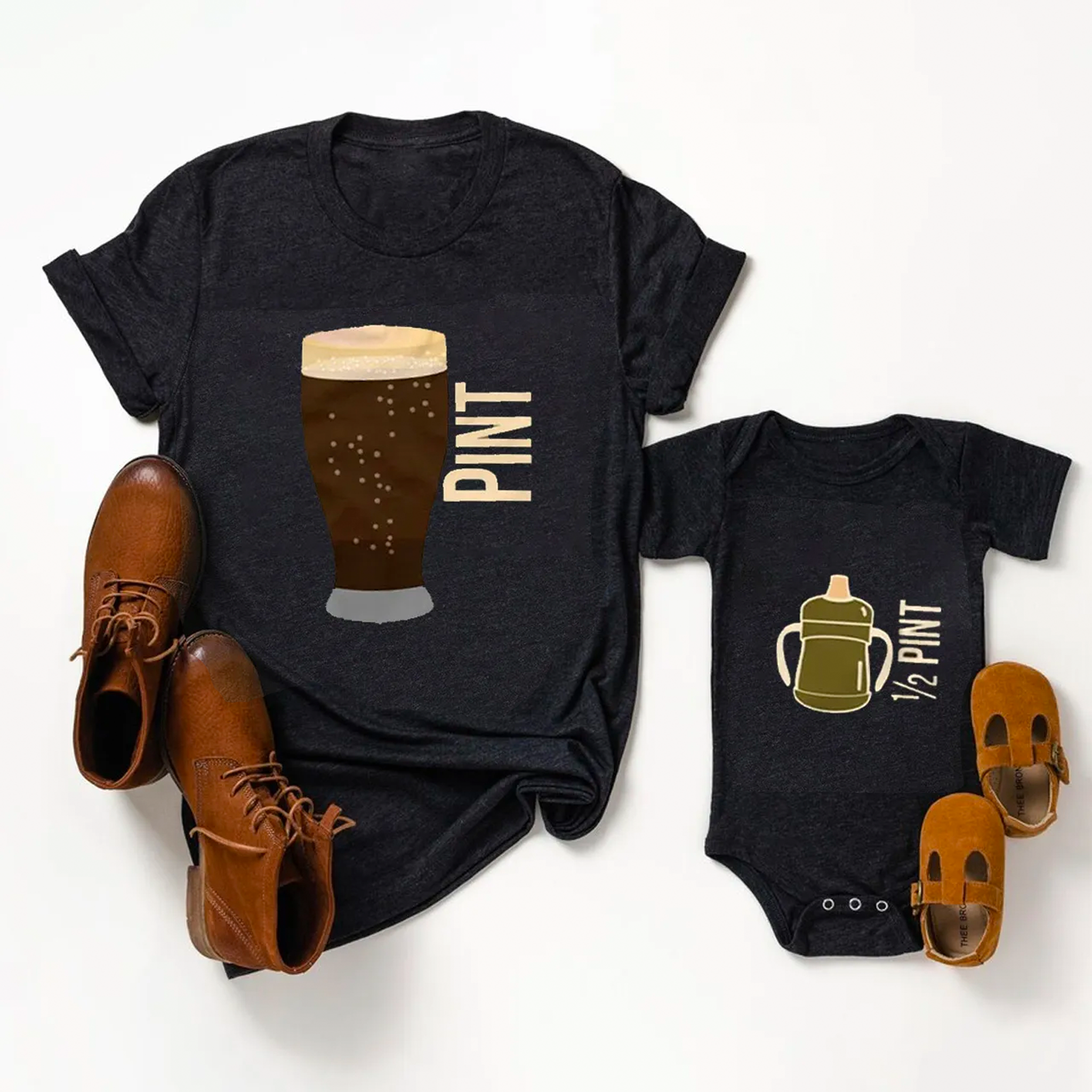 Pint Half Pint Matching Shirt For Daddy And Me