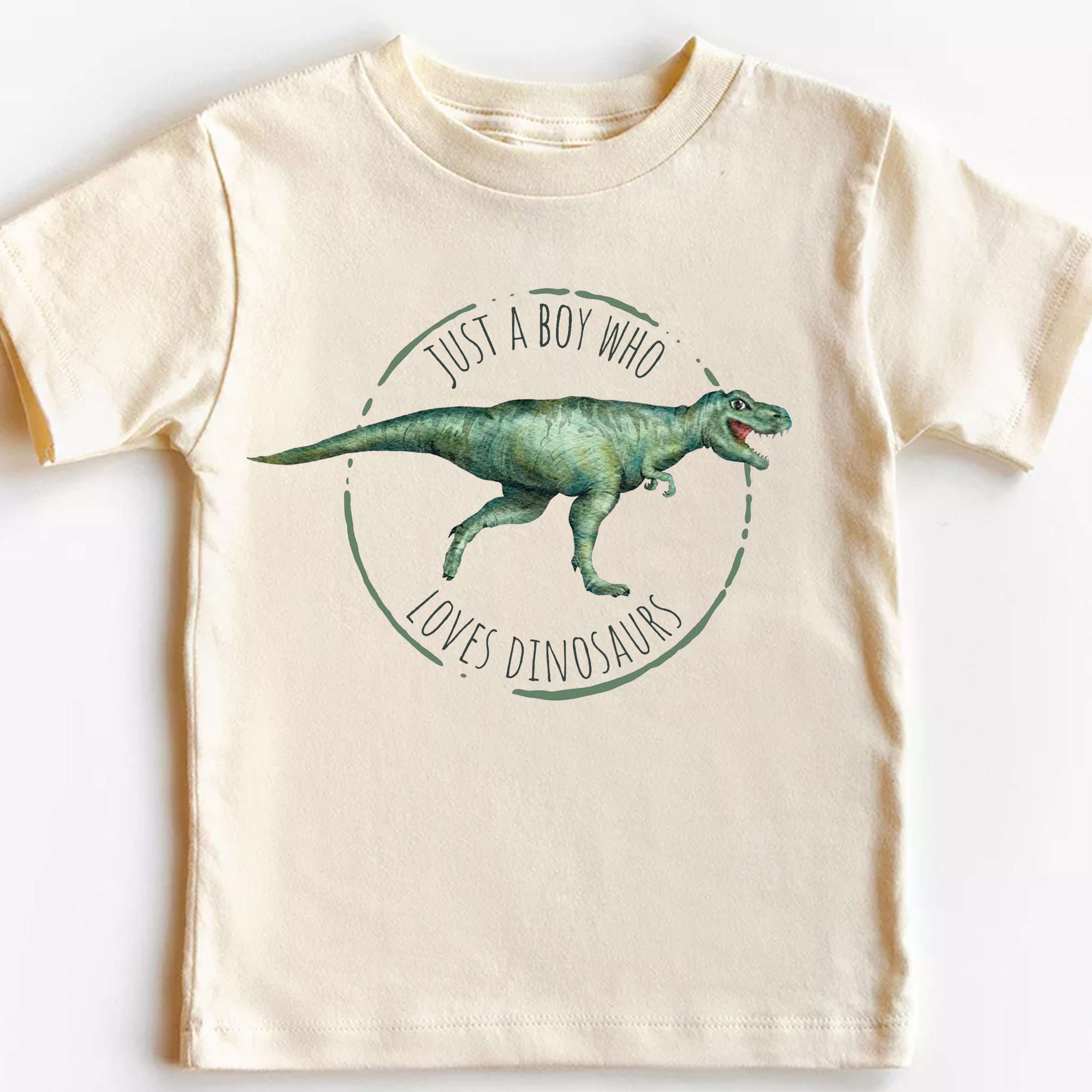 Just A Boy Who Loves Dinosaurs Kids Shirt