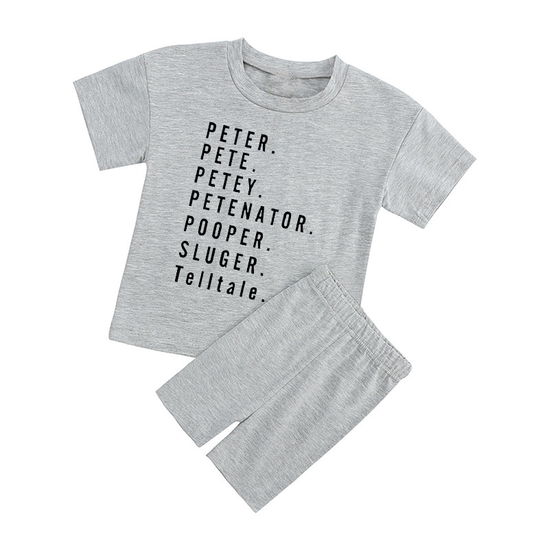 Nickname Toddler Custom Peach Boho Biker Shorts&Tee