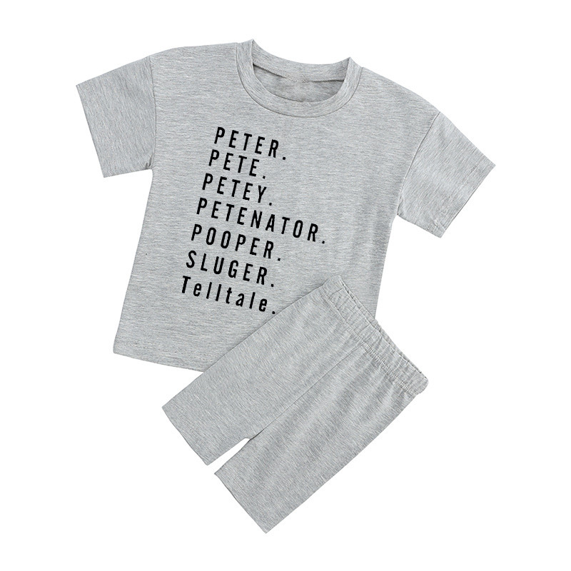 Nickname Toddler Custom Peach Boho Biker Shorts&Tee