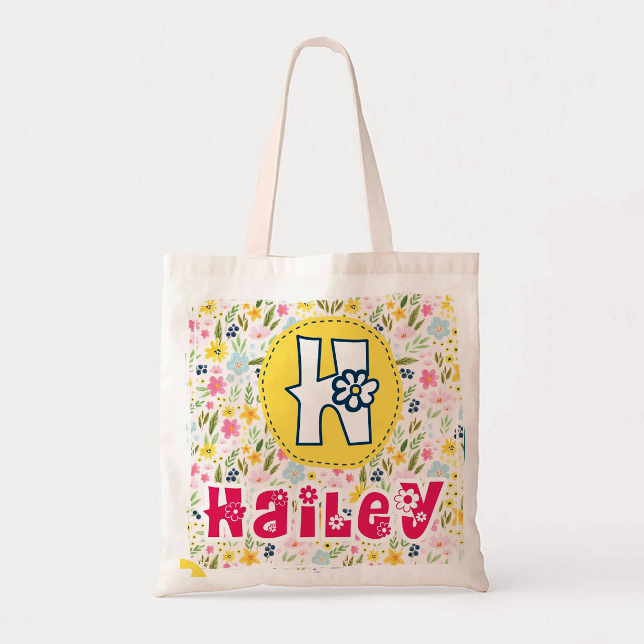 Personalized Graffiti Kids Name Tote Bag