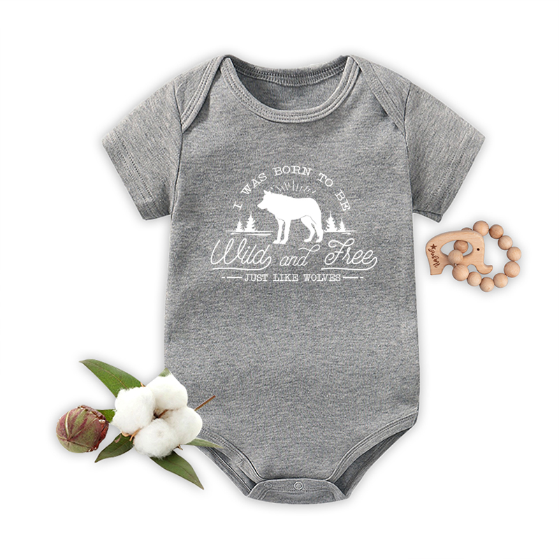 Wild And Free Just Like Wolves Baby Bodysuit