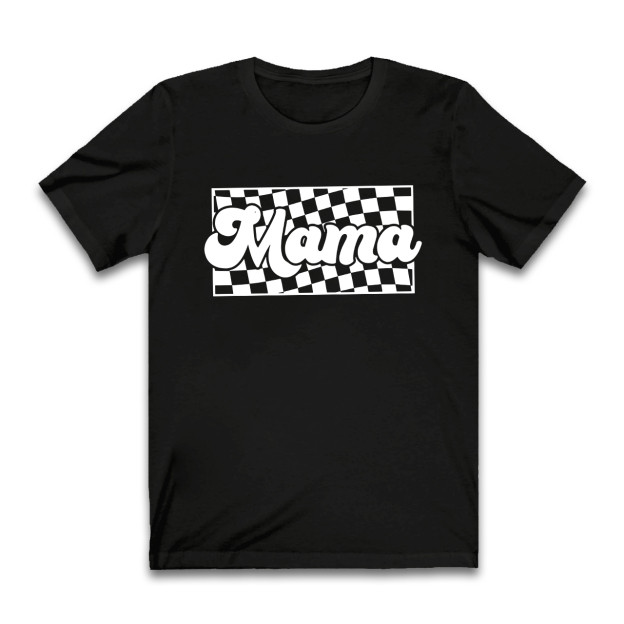 Retro Checkered Mama Shirts