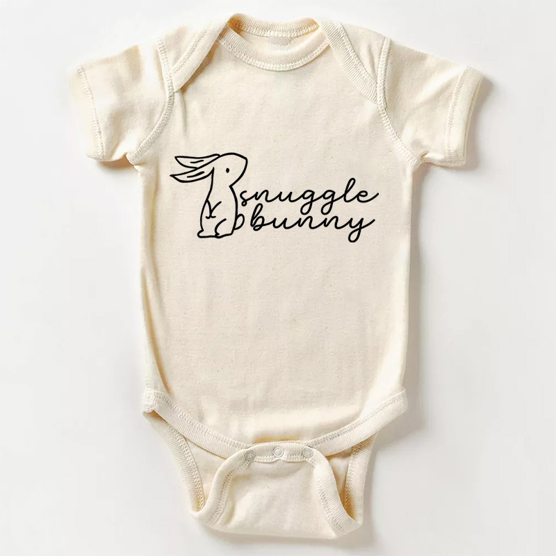 Cute Snuggle Bunny Easter Baby Bodysuit