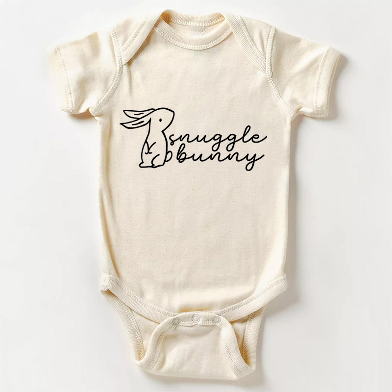 Cute Snuggle Bunny Easter Baby Bodysuit