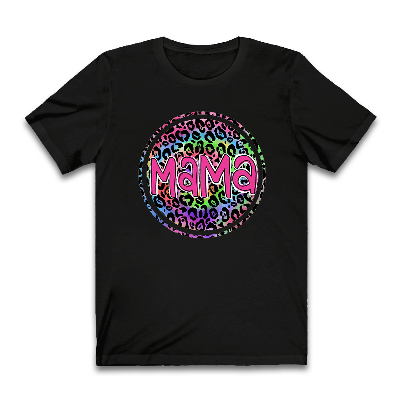 Gift For Mama Leopard Design Retro T-Shirt