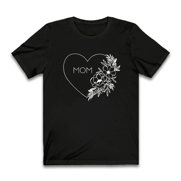 Floral Heart Shirt For Best Mom
