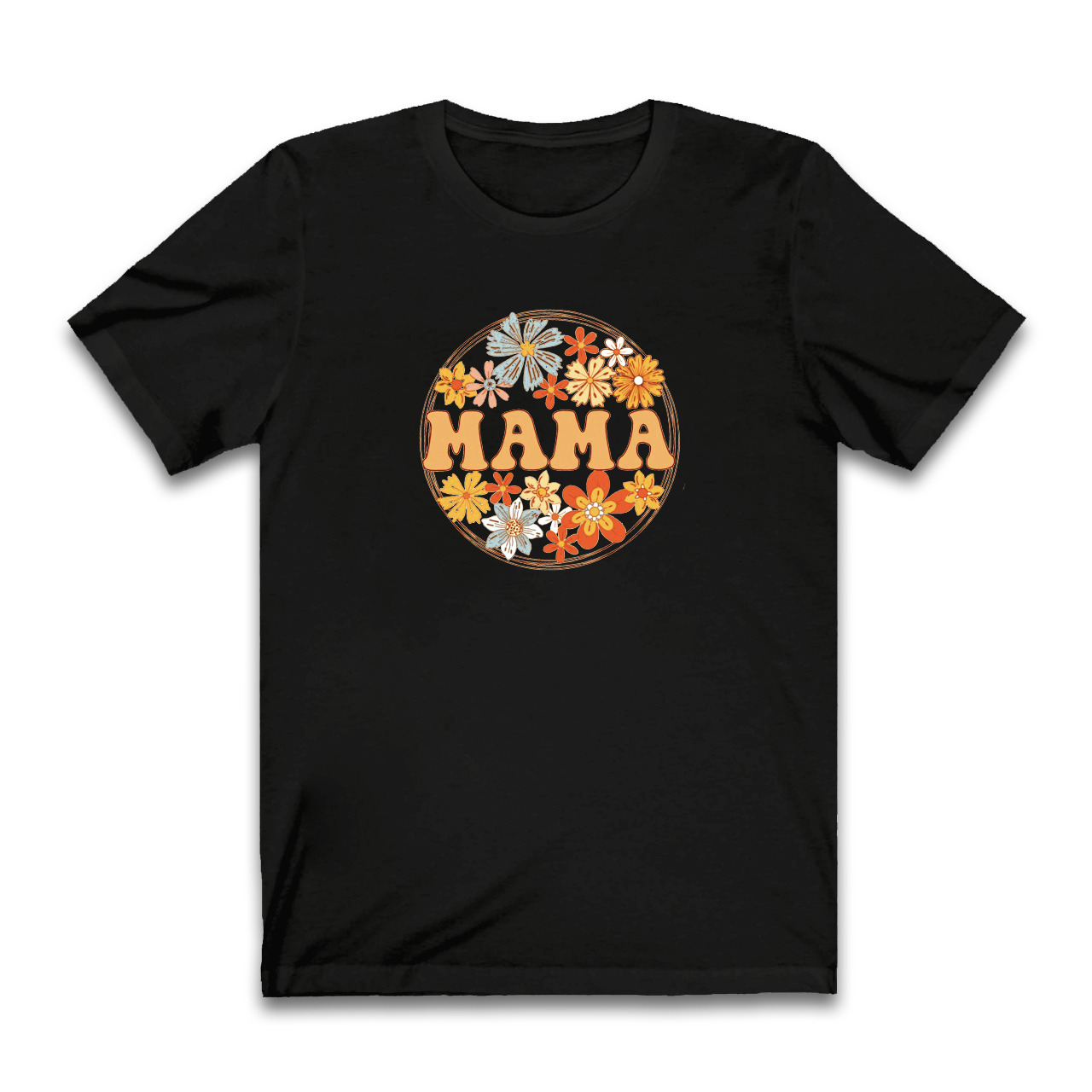 Retro Wild Flowers Mama Shirt Gift For Woman