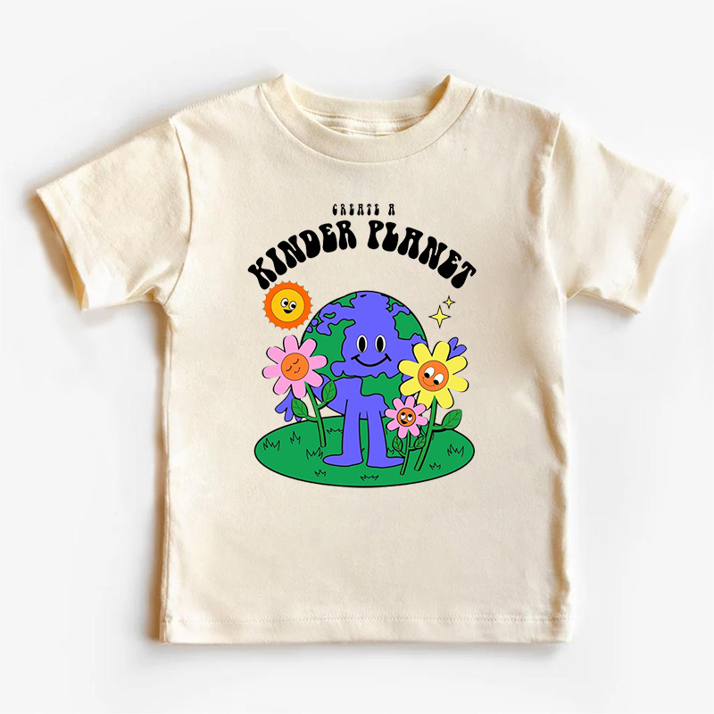 Kinder Planet Earth Day Kids T-Shirt