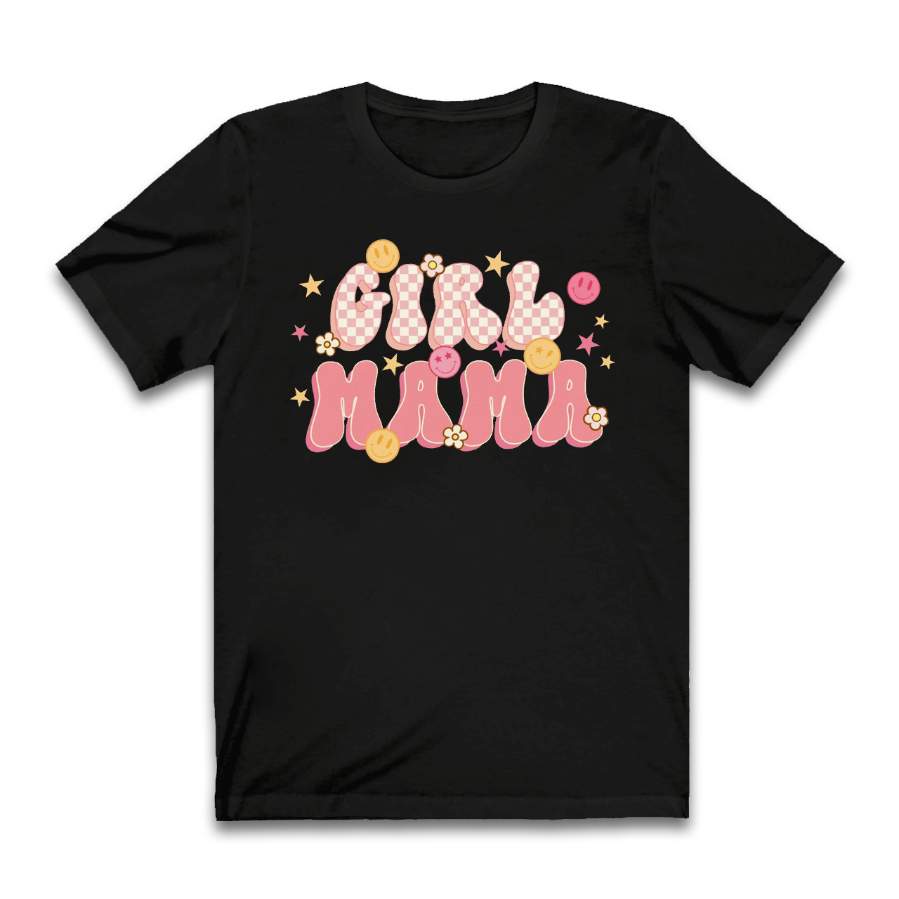 Smiley Face Girl Mama Gift T-Shirt