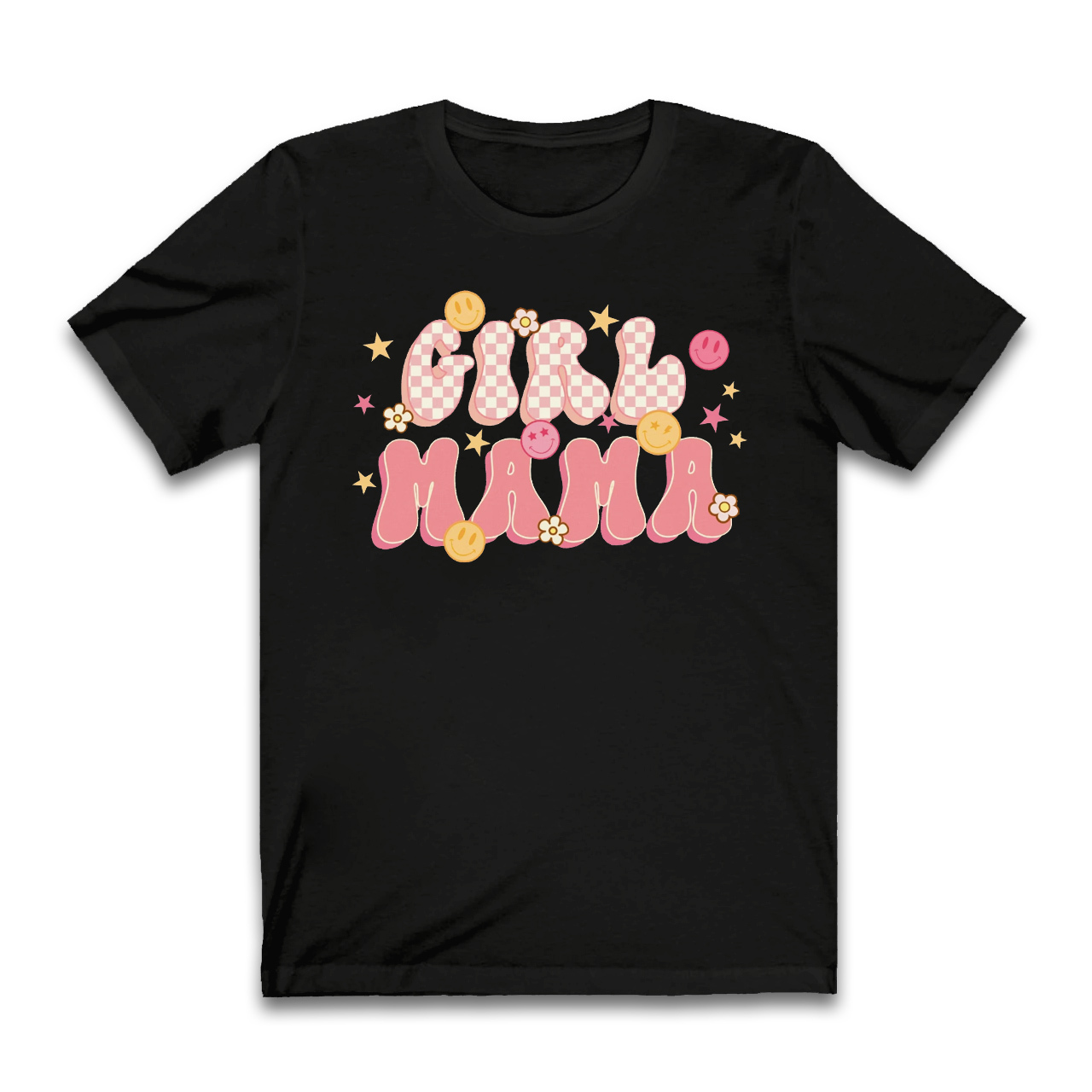 Smiley Face Girl Mama Gift T-Shirt
