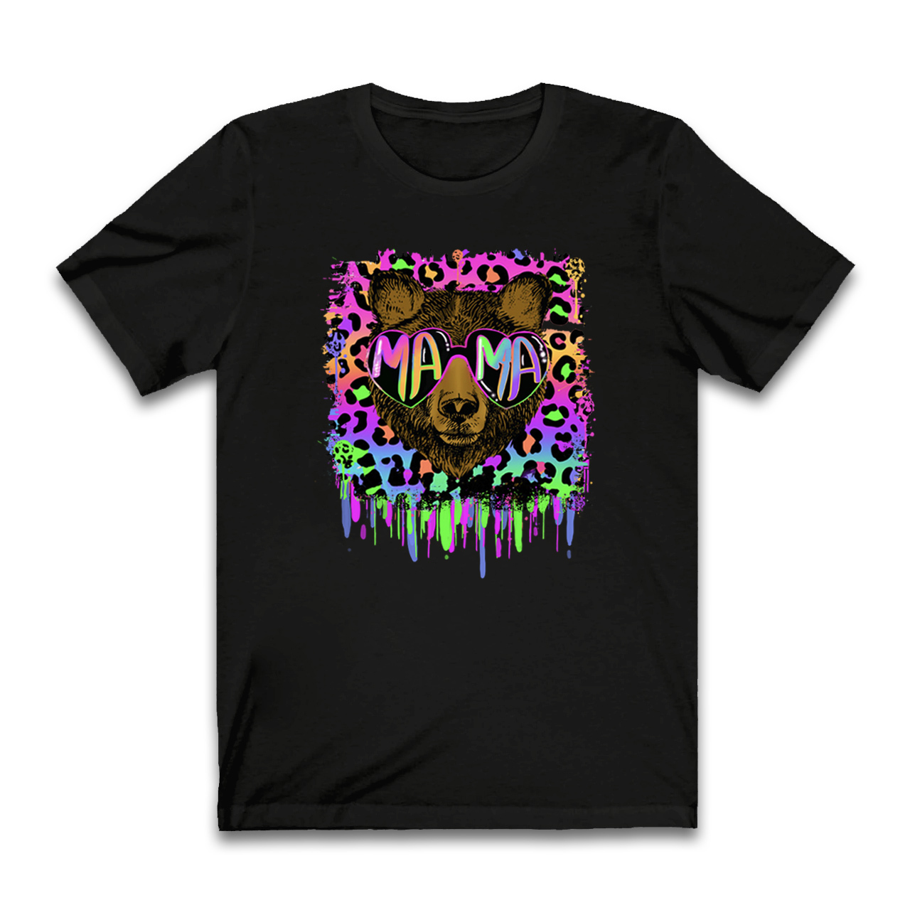 Vibrant Neon Mama Bear Shirt