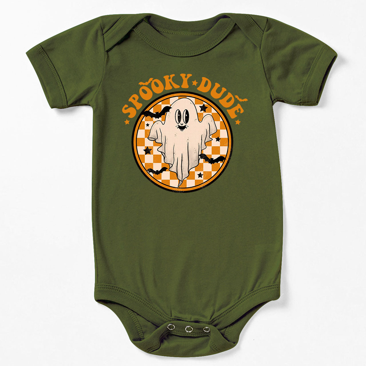 Retro Halloween Spooky Dude Fall Baby Bodysuit