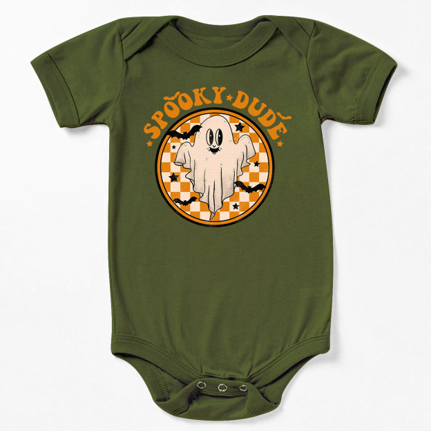 Retro Halloween Spooky Dude Fall Baby Bodysuit