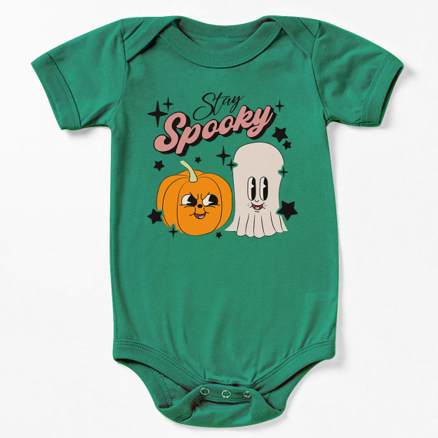 Stay Spooky Retro Natural  Baby Bodysuit