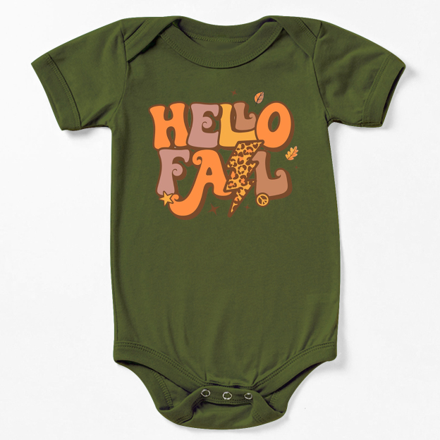 Hello Fall Cute Baby Bodysuit