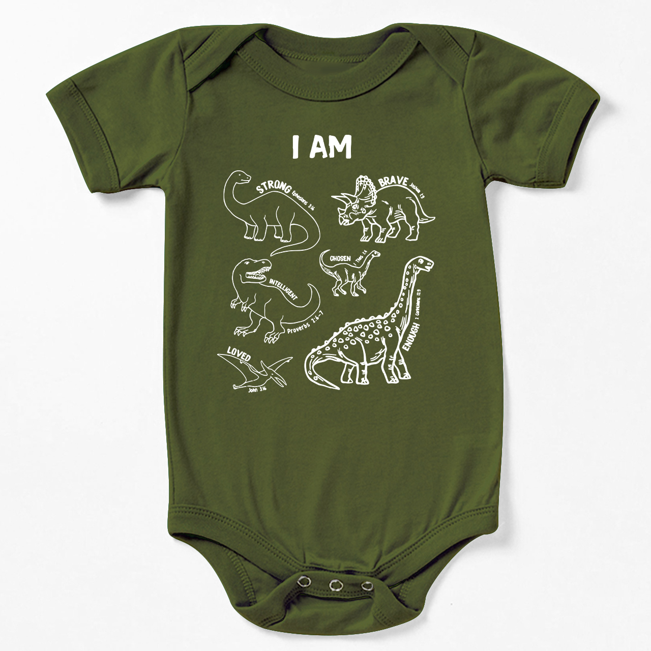 Dinosaurs Affirmation Words Bodysuit