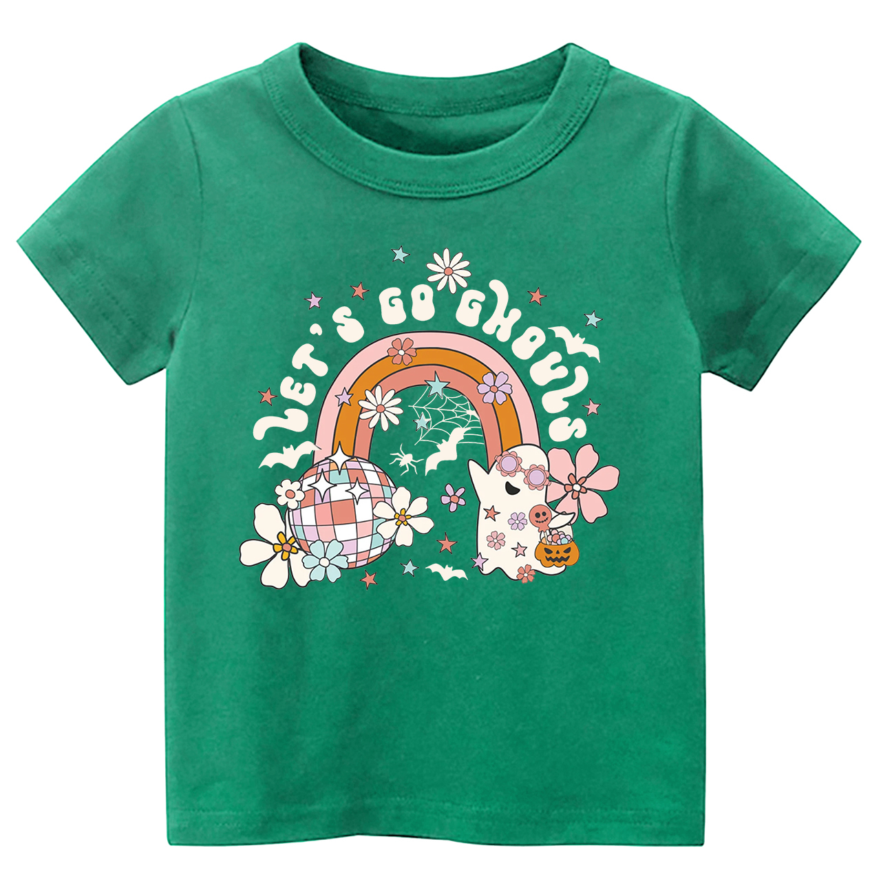 Let's Go Ghouls Retro Natural Toddler Shirt