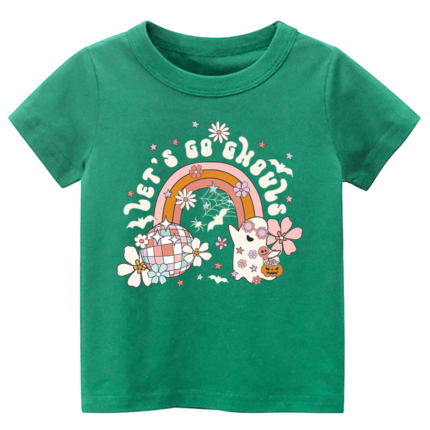 Let's Go Ghouls Retro Natural Toddler Shirt