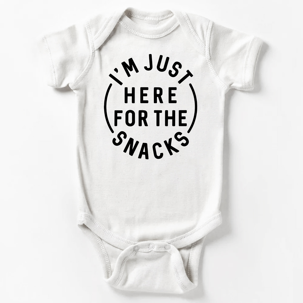 I'm Just Here For The Snacks Bodysuit For Baby