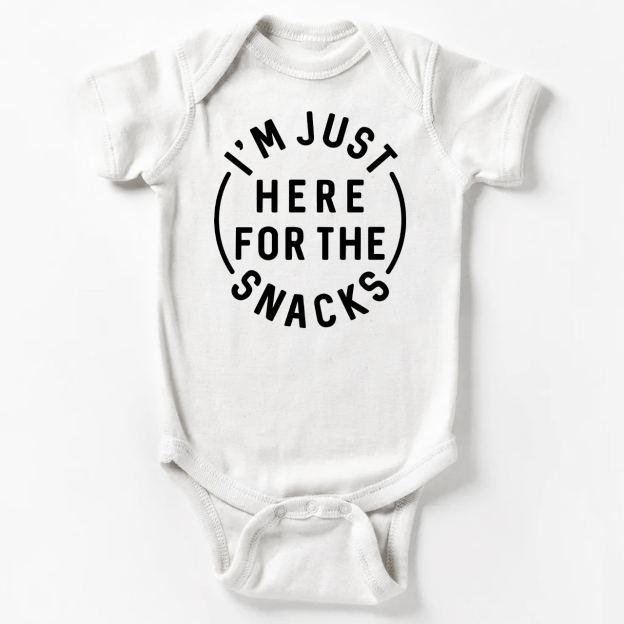 I'm Just Here For The Snacks Bodysuit For Baby