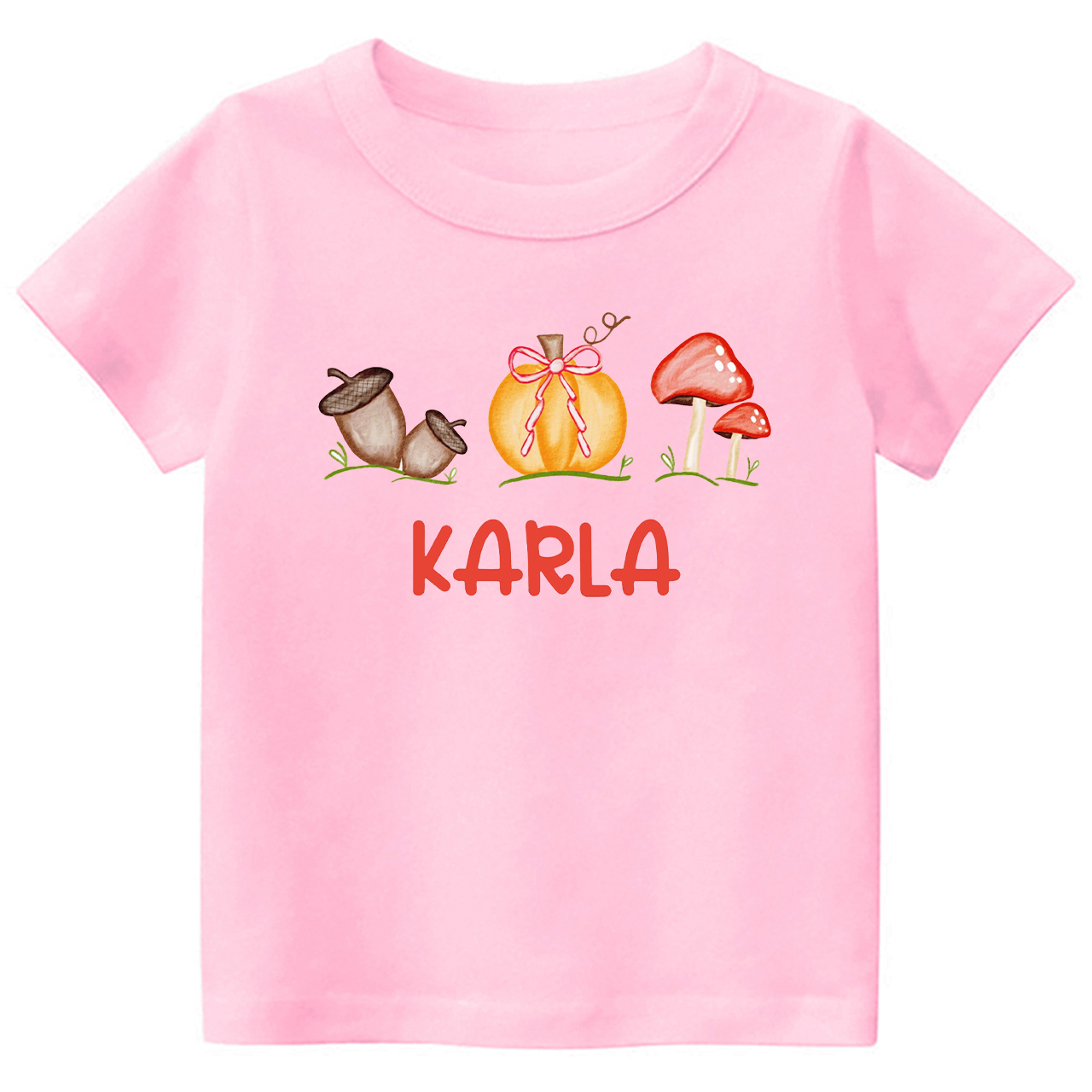 Personalized Fall Mushroom Kids Shirt 