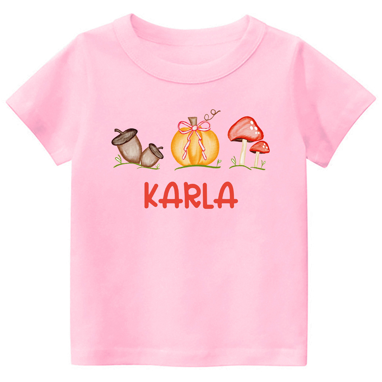 Personalized Fall Mushroom Kids Shirt 