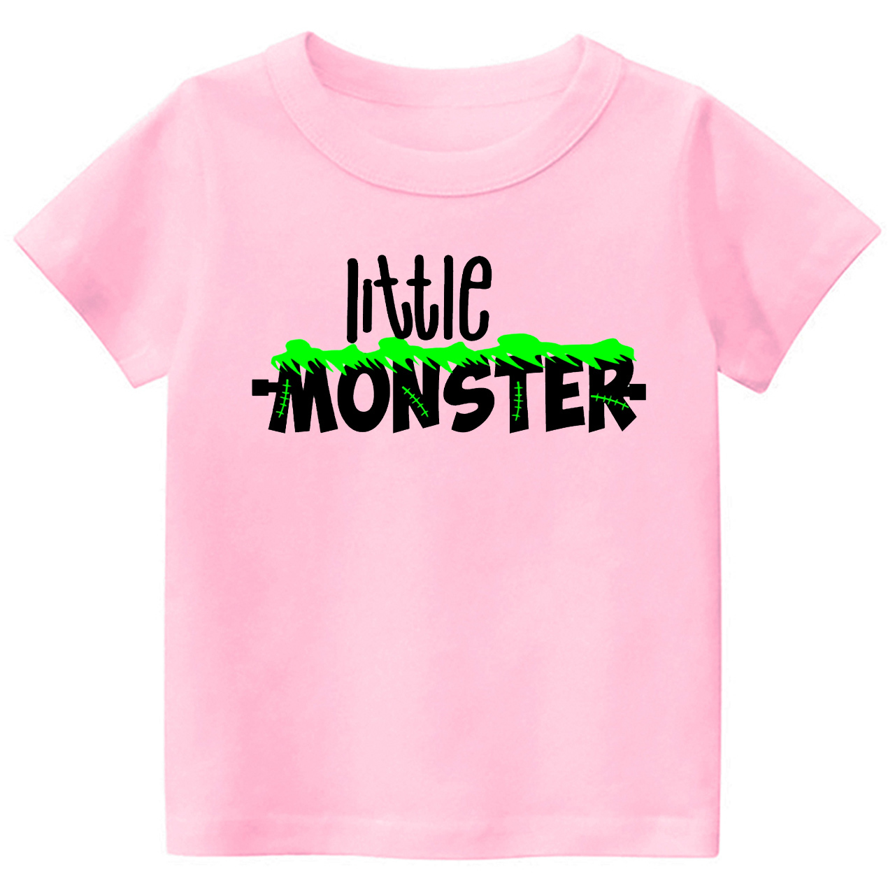 Halloween Little Monster With Green Scar Kids Shirt 