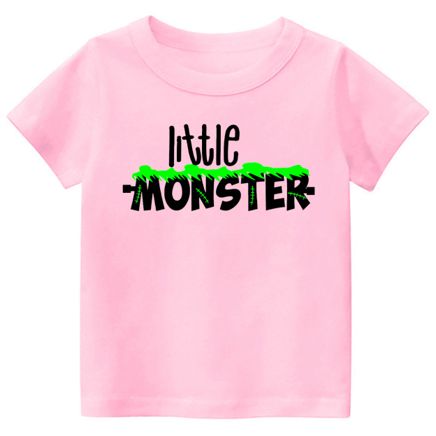 Halloween Little Monster With Green Scar Kids Shirt 