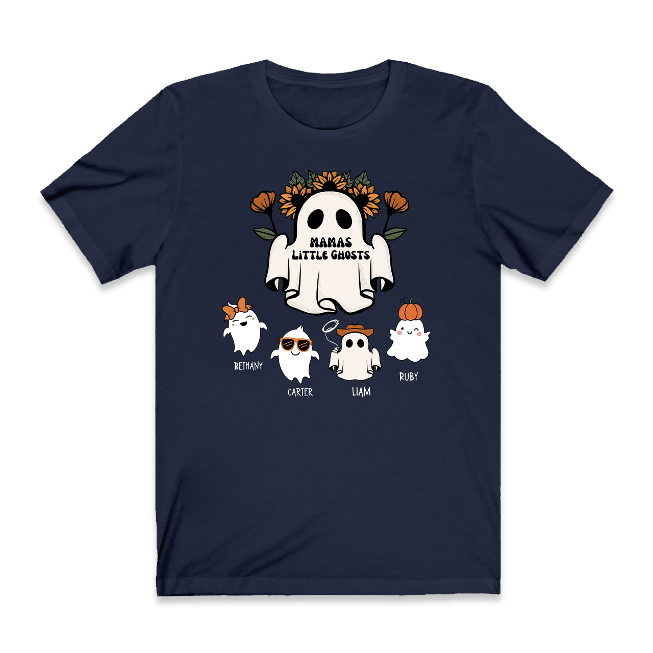 Personalized Cute Ghost Halloween Shirts For Mama