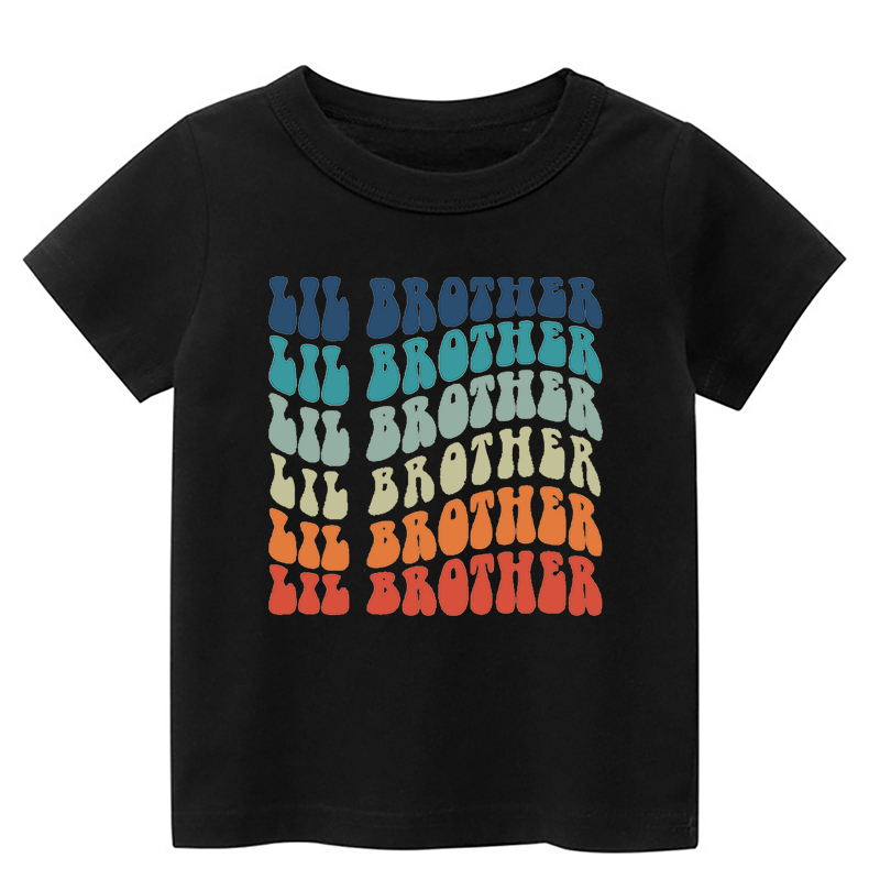Retro Lil Brother Kids T-Shirt