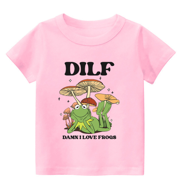 Damn I Love Frogs Dilf Toddler Shirt